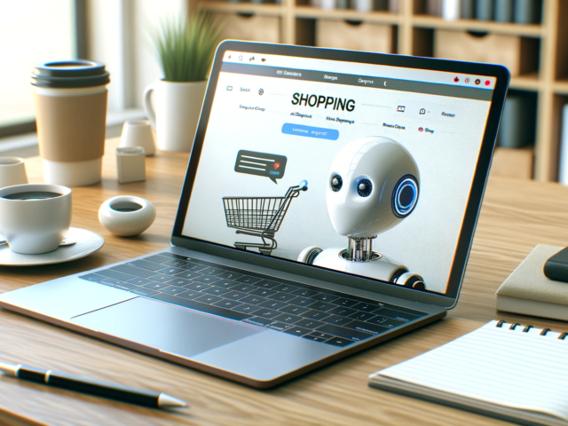 laptop screen showing the future of AI chatbots in retail